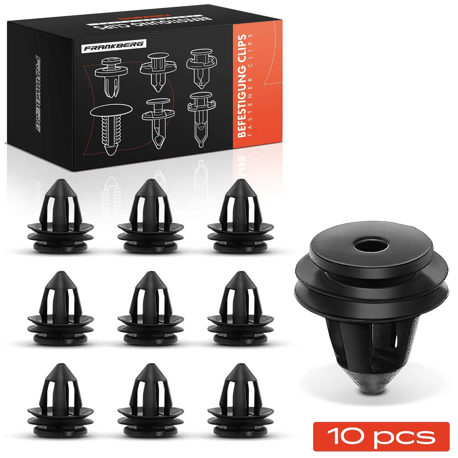 Frankberg 10x bevestigingsclips deurpaneel voor VW Golf 5 1K1 Plus 521 5M1 Jetta III 22231 1K6837200B
