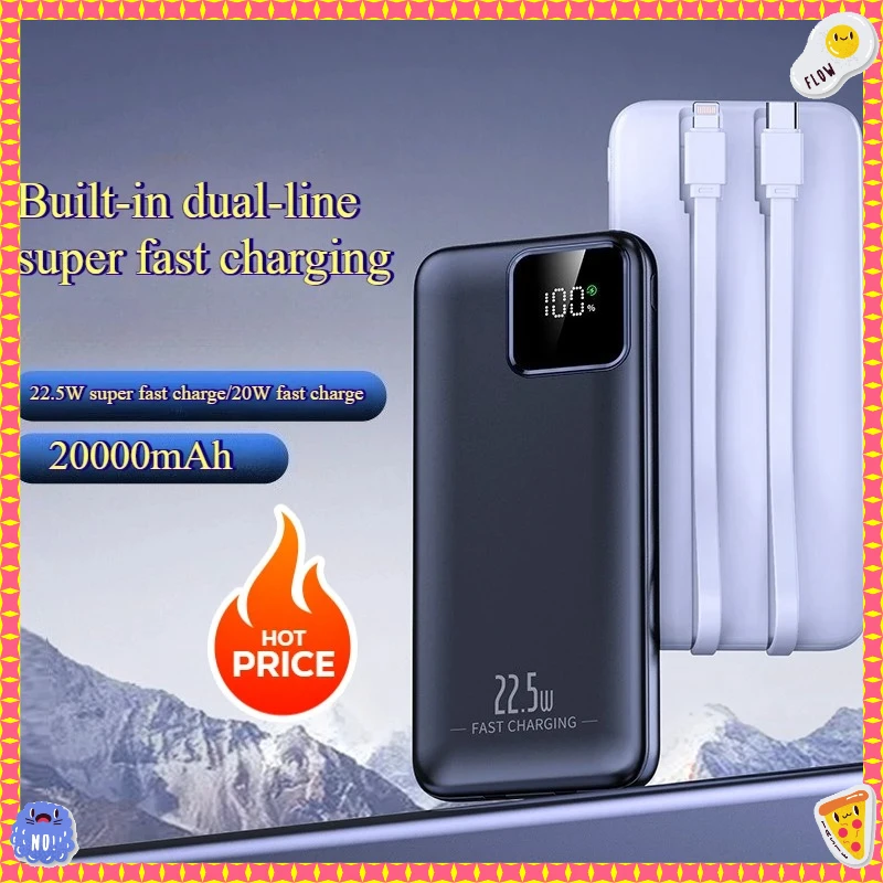 

22.5W Built-in Super Fast Charging Power Bank with 10000mAh Portable Power Supply