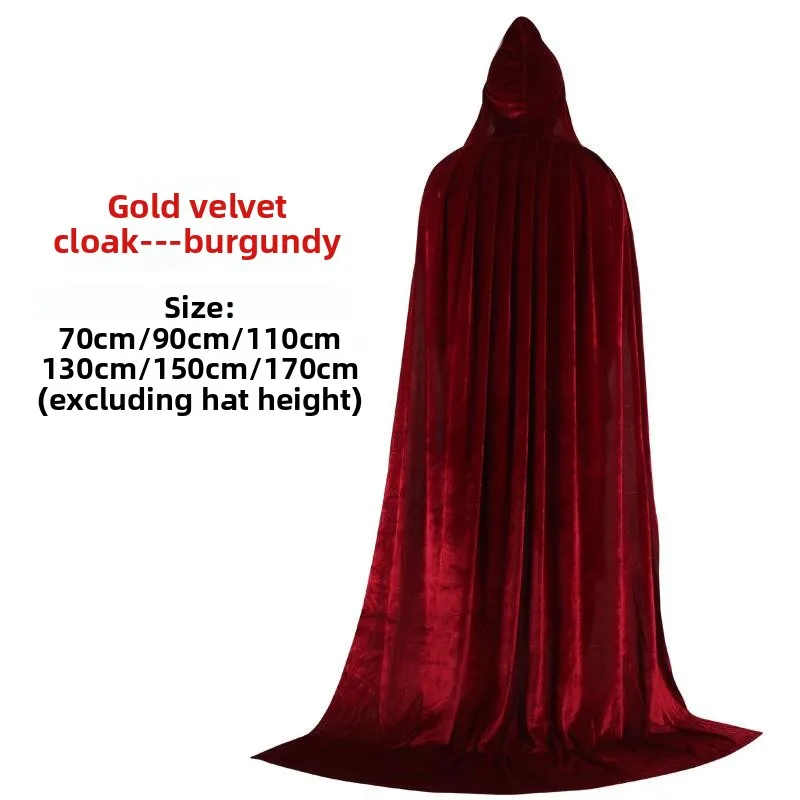 

New Velvet Cape loween Special Gold Velvet Witch Doctor Prince Robe Women's Faion Costume Traditional Chinese Stage Clot...