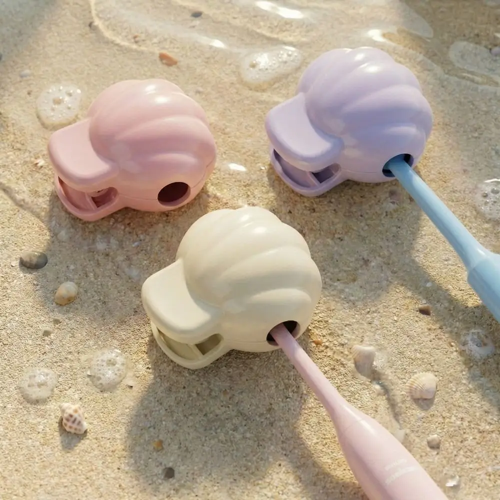 Universal Fit Toothbrush Head Cover Clip-On Spring Clasp Toothbrush Cover Ventilated Plastic Protective Cap Organizer Travel
