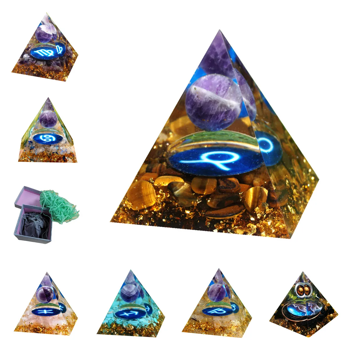 Зодиакальный стиль, оргонит, Φ для позитивной энергии, лечебные камни, ОРГОН, генератор чакры, медитация
