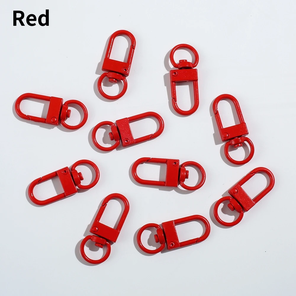 10/20pcs Colorful Metal Plated Lobster Clasp Hooks