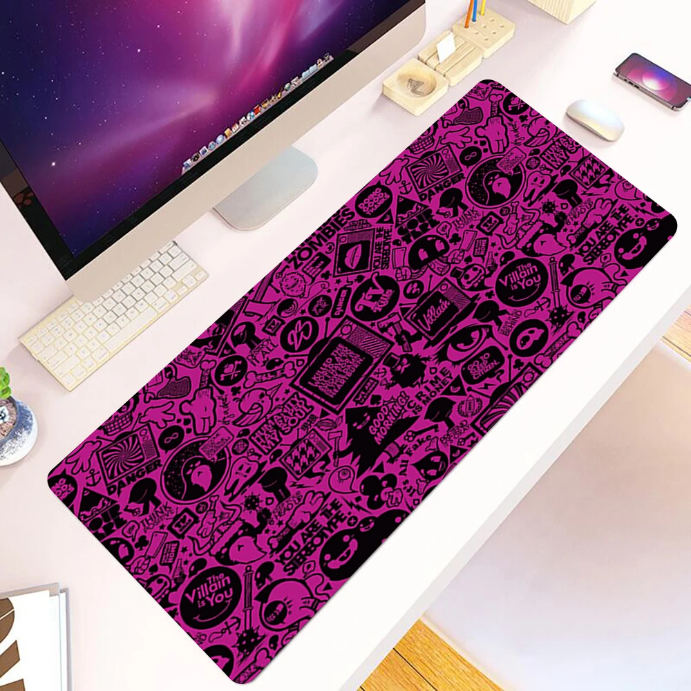 

80x30CM Gaming Mousepad Overlock PC Gamer Deskmat Graffiti Mausepad Mouse Pad Xxl Extended Desk Mat Laptop Keyboard Mouse Mats