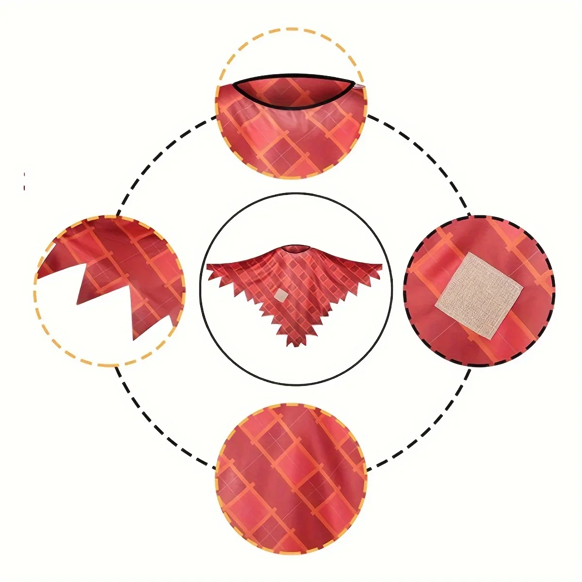 هالوين الفزاعة زي الديكور عباءة حمراء متقلب عباءة الساحرة معالج عباءة