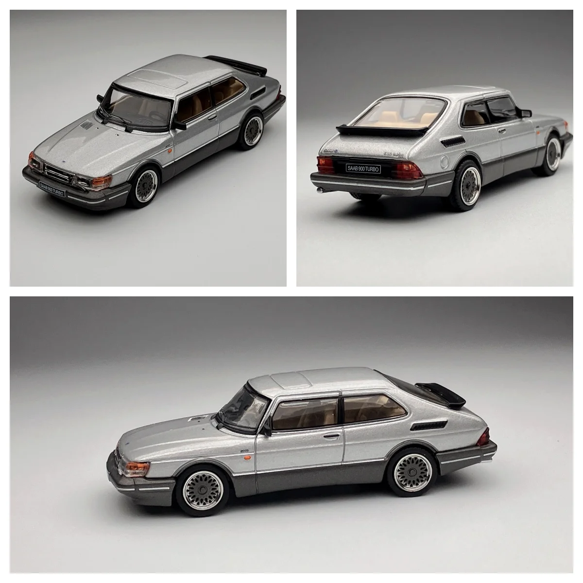

Saab 900 Turbo Silver Tarmac Works 1/64 #T64G-056-SL Diecast Model Car Limited Edition