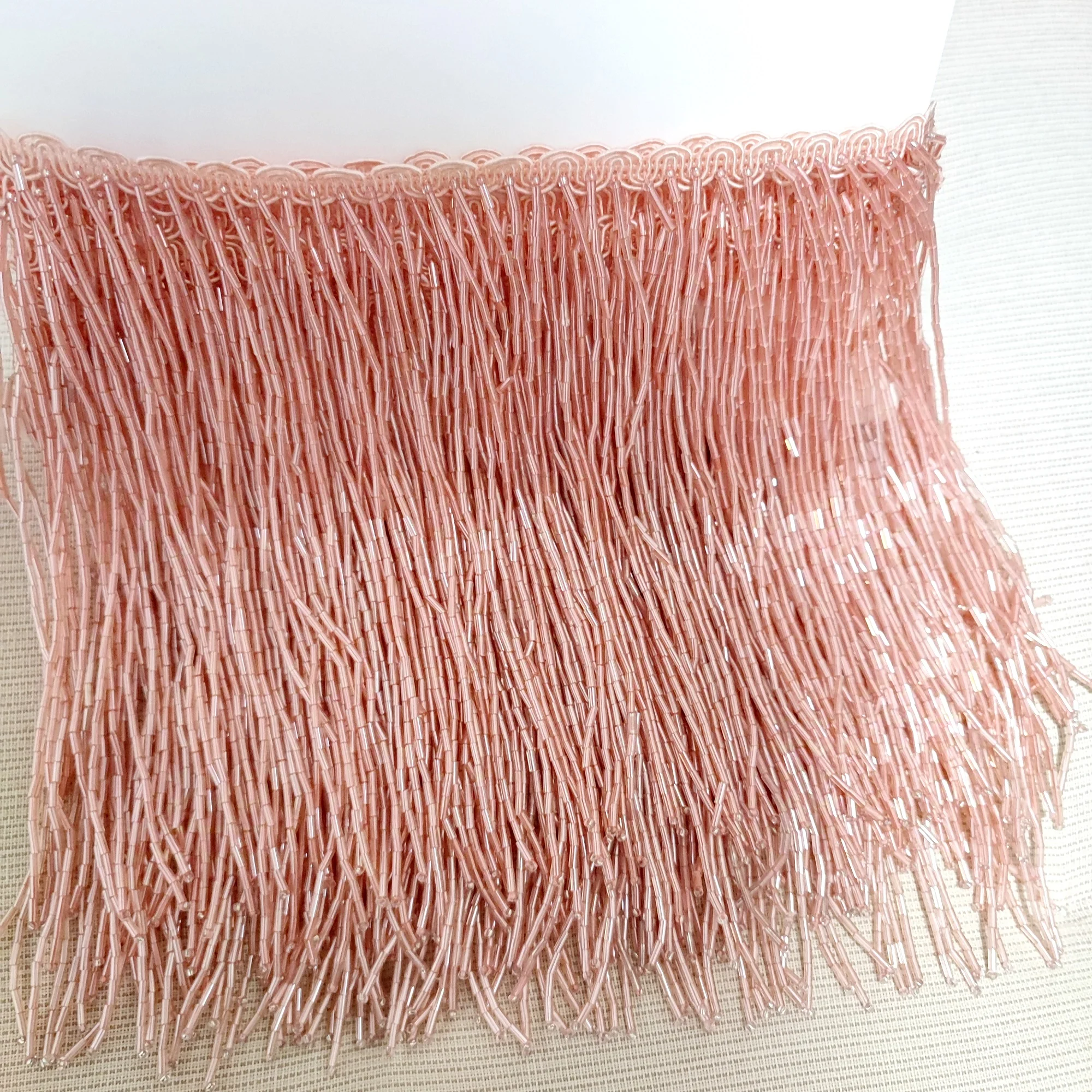 15cm Wide All Bugle Beads Beaded Fringe, Silver,gold,white, black,yellow,pink,red,blue,green,purple Beaded Fringe, Custom Colors
