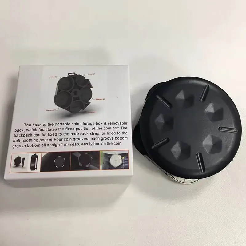 New Portable Carrying Dollar Coin Organizer Multi-functional Plastic Game Coin Categorizing Box Outdoor Hanging Waist Organizer