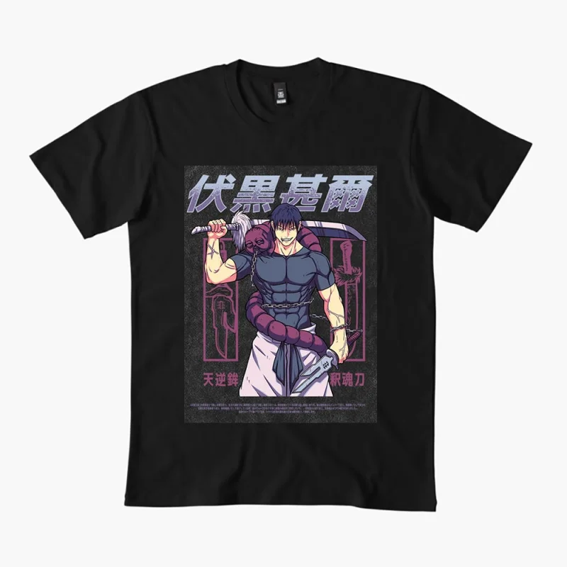 

0309 Toji Fushiguro Anime T shirt Jujutsu Kaisen Manga Men's print Graphic Tee Shirt 100% cotton Y2K clothes All size tops S-6XL