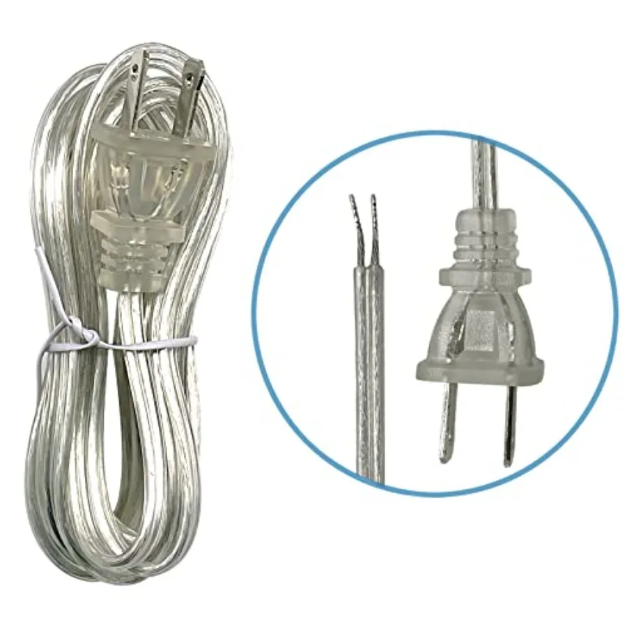 Lamp Light Kit, Repair or Rewiring Table Lamp Kit, 3 Way Socket and 8 Feet Matching Cord Set with Essential Hardware for Vintag