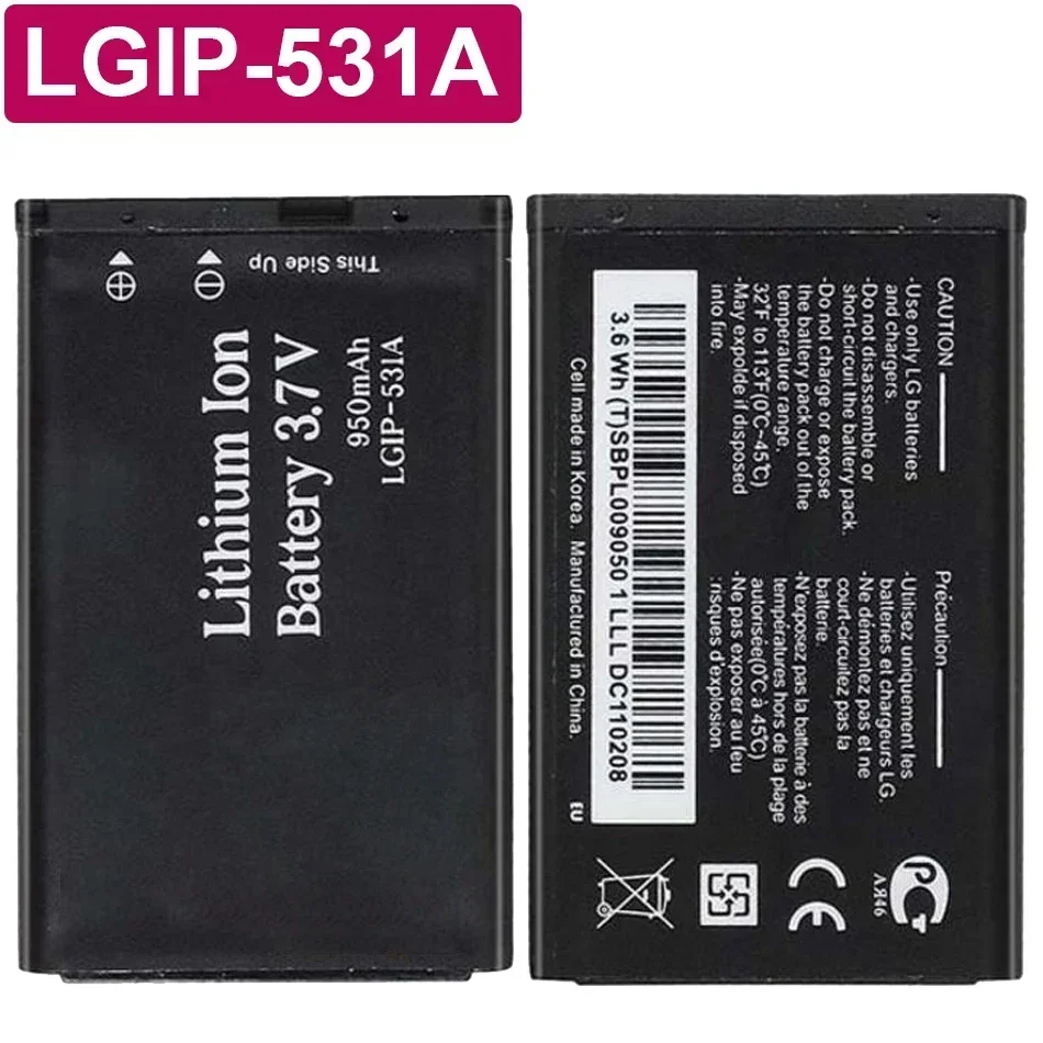 LGIP-531A  Battery For Phone LG TracFone Net 10 T375 320G VN170 236C,A100 Amigo A170 C195,G320GB GB100 GB101 GB106 GB110