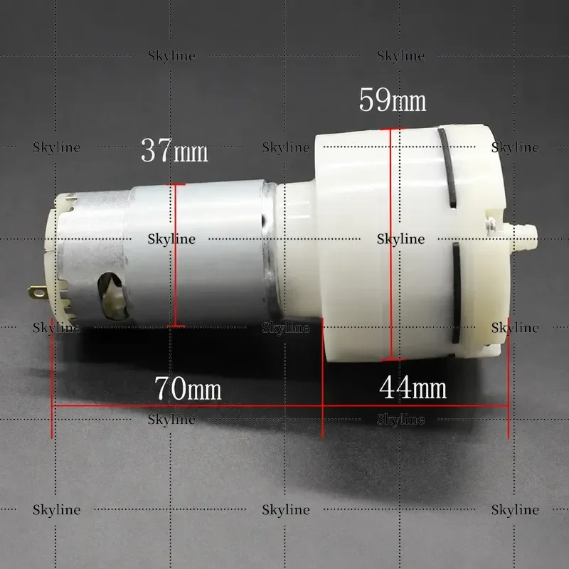 555 Air Pump DC 12V Large Flow Vacuum Pump Negative Pressure  Exhaust Extraction