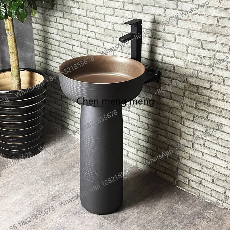 

Column-type washbasin Ceramic washbasin Floor-to-ceiling integrated wash basin Household courtyard Outdoor balcony wash basin