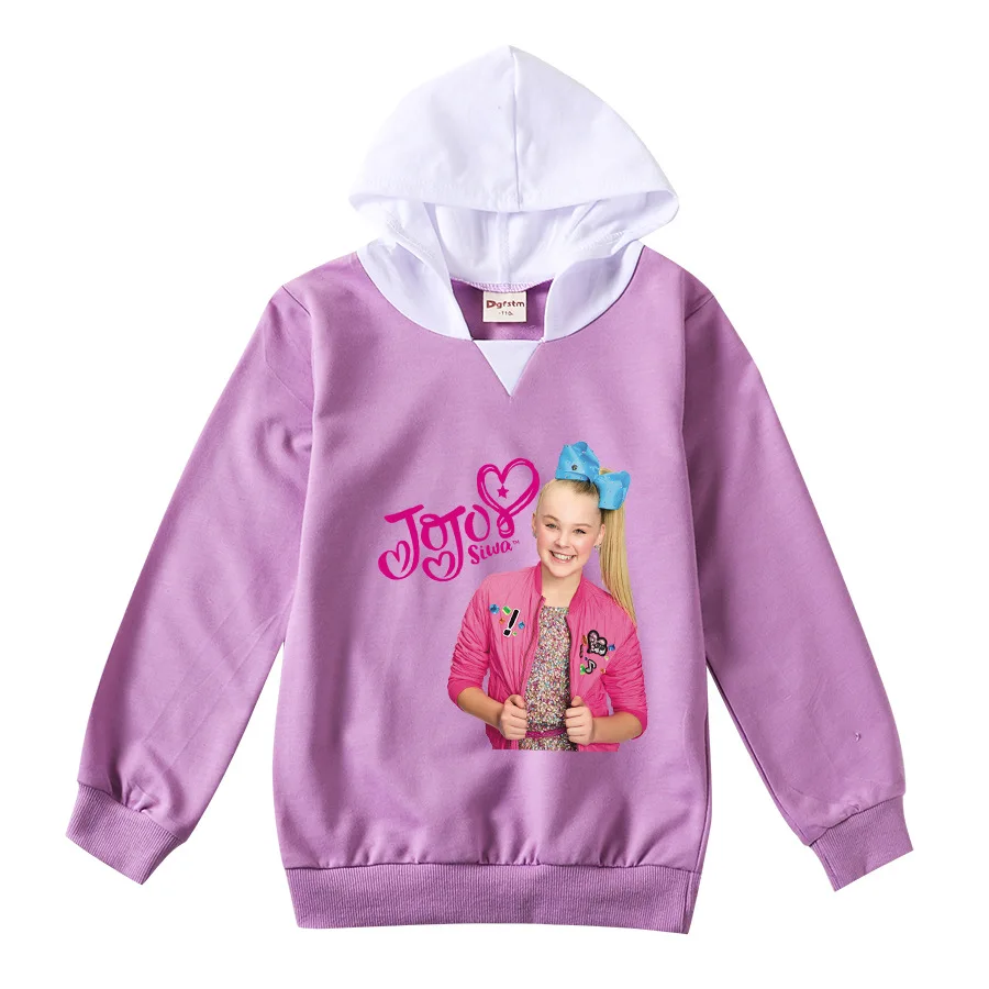 3D JOJO Siwa Clothes Fashion Kids Cartoon Hoodies Baby Boys Hooded Sweater Toddler Girls Sweatshirt Children Casual Outwear