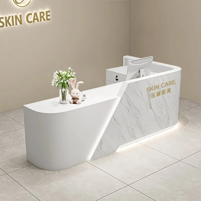 Checkout Front Desk Reception Counter Modern Classic L Shaped Reception Desks Beauty Salon Mostrador Recepcion Office Furniture