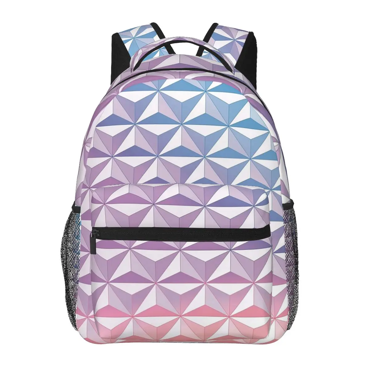 Geodesic Sphere, Purple Backpacks Boys Girls Bookbag Students School Bags Cartoon Kids Rucksack Shoulder Bag Large Capacity