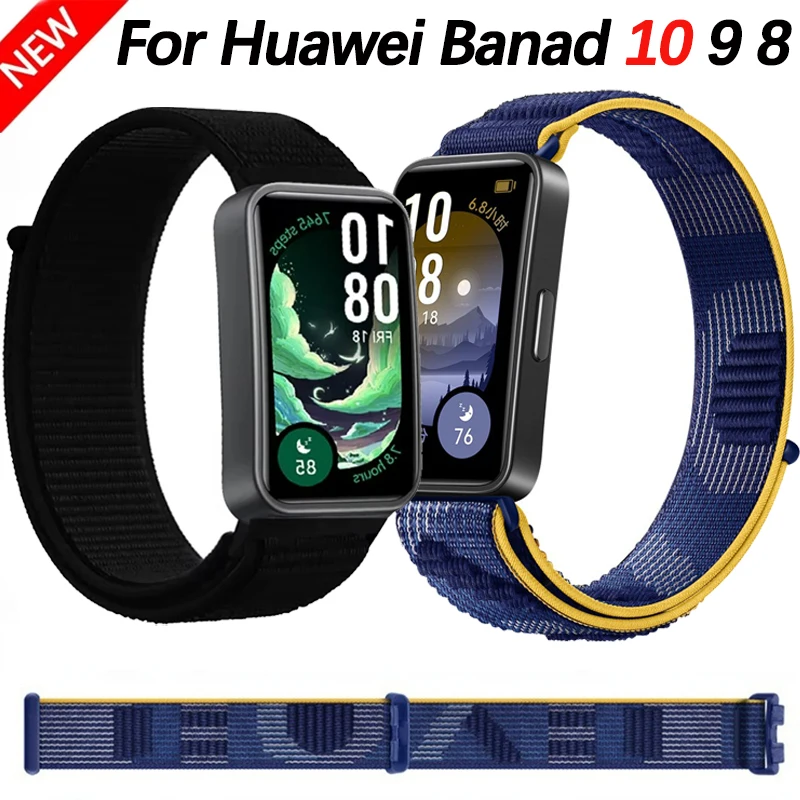 

Breathable Bracelet for Huawei Band 9 Nylon Loop Replaceable Wristband Correa for Huawei Band 8/9/10 Sport Watchband Accessories