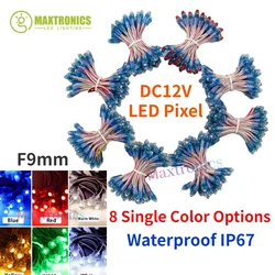 50PCS DC12V moduły LED F9MM pojedynczy kolor Led Pixel łańcuchy świetlne wodoodporny IP67 dla zewnętrzna tablica informacyjna reklamy świecącej