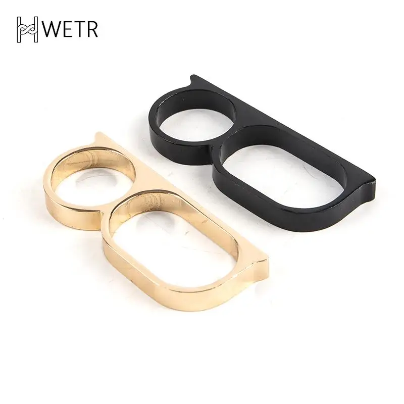 1PCS Personality Hyperbole Double Knuckle Ring For Men Two Finger Punk Ring