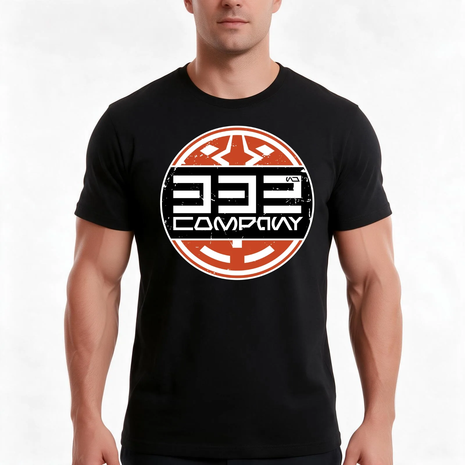 332nd Company Logo T-Shirt, Summer Casual Cotton Tee, Oversized Streetwear Tops, Vintage Graphic Print, Loose Fit Short Sleeve