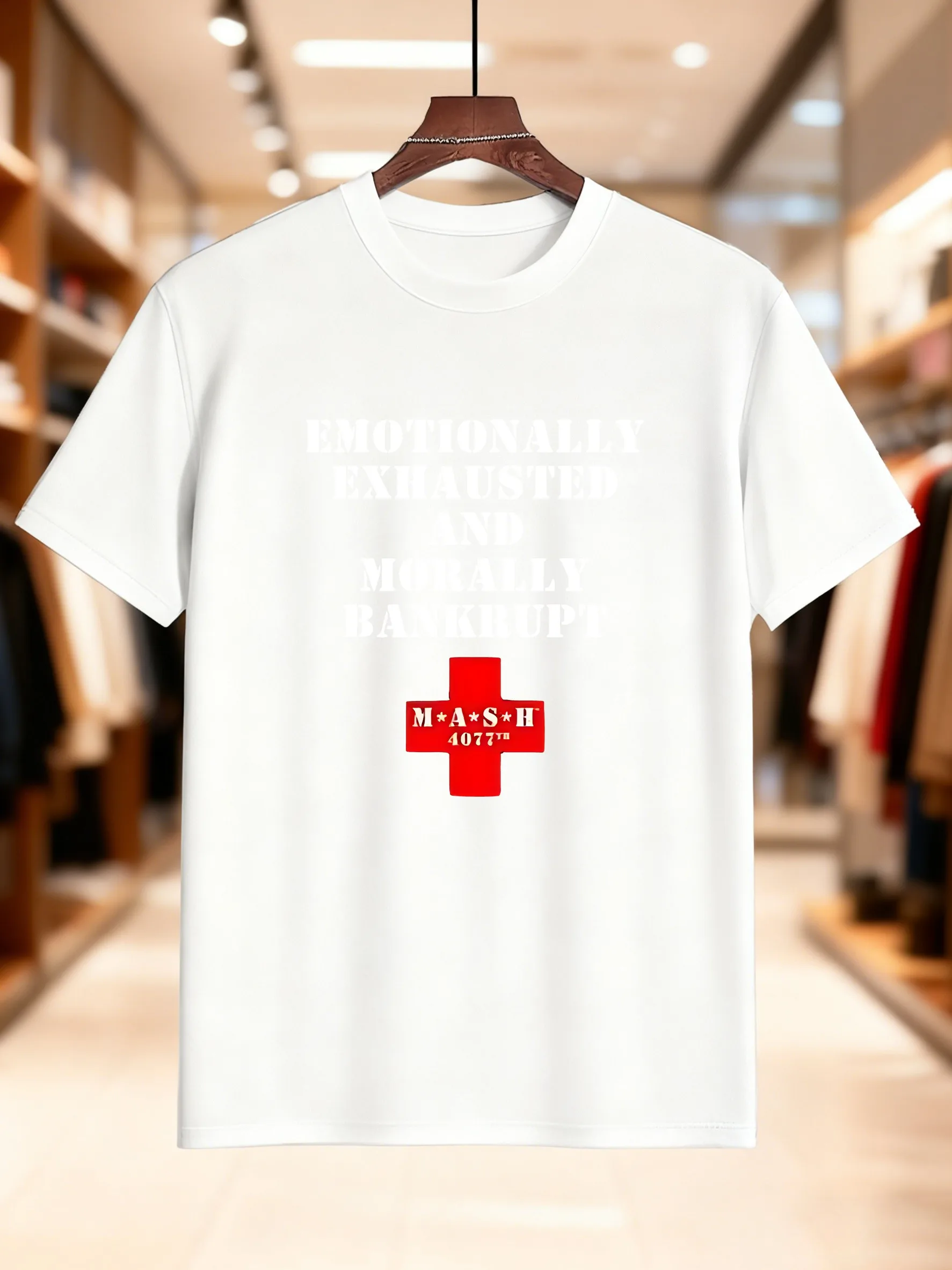 Nowa Kolekcja Moda Mash 4077 Gruba Koszulka Męska Vintage Śmieszna Modna Wyprzedaż