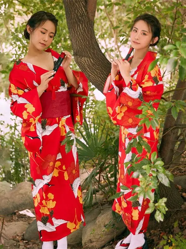 

Kawaii Traditional Japanese Kimono Women's Fashion Beauty Japanese Restaurant Style Casual Cute Costume Polyester Fiber