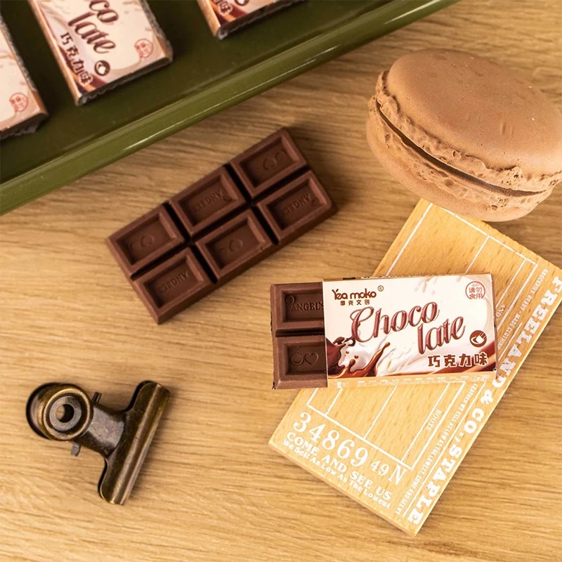 

New Cute Kawai Chocolate Eraser Creative Rubber Fun School Supplies Novelty Students Stationery Kids Students Prizes