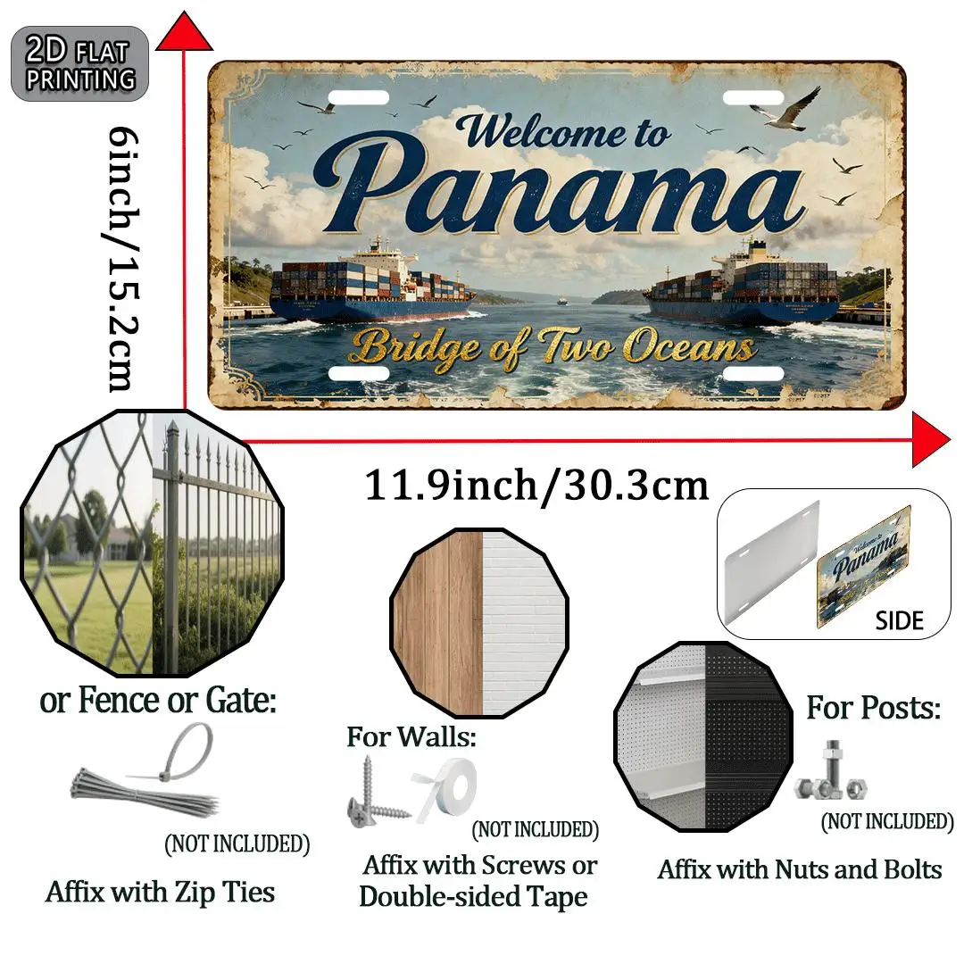 Tin Sign - Vintage Durable Metal Plaque Wall Decor, Romania Bucharest BUC1R2 License Plate Home Office Bar Man Cave