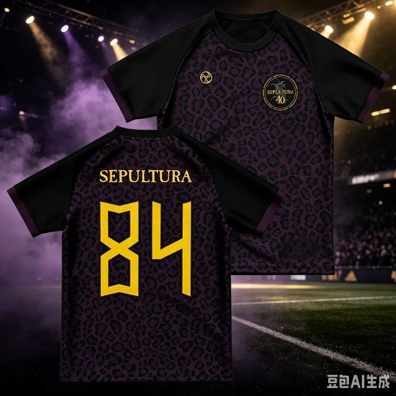 2026 New Summer Outdoor Sepultura 84 Soccer Jersey Death Metal Band Graphic Tee Breathable Summer Streetwear Top Men Women Kids
