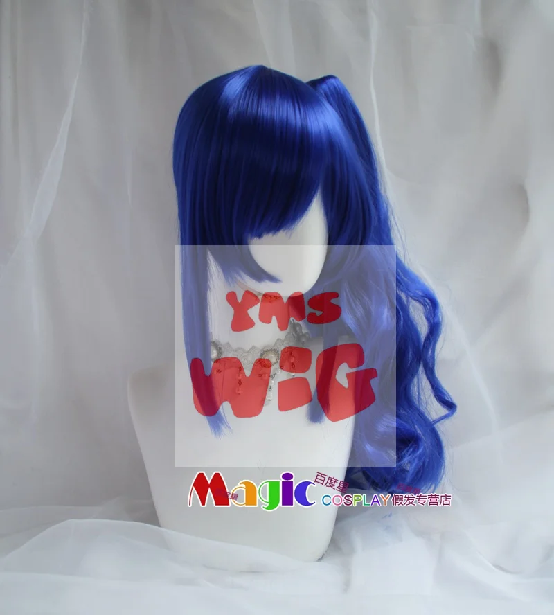 Game Azur Lane USS St.Louis CL-49 Cosplay Wig Women Heat Resistant Synthetic Blue Cosplay Wig Anime Aikatsu! Kiriya Aoi Cosplay