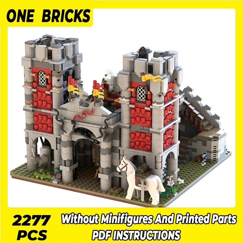 Moc Building Blocks modello fortezza Red Snake Castle mattoni tecnici assemblaggio fai da te giocattoli da costruzione per regali di festa Childr