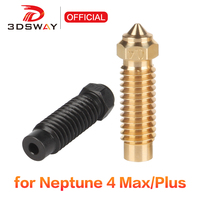 For Elegoo Neptune 4 Plus Nozzle Neptune 4 Max Brass Copper Plated Hardened Steel High Speed Nozzle Hotend Kit 3D Printer Parts