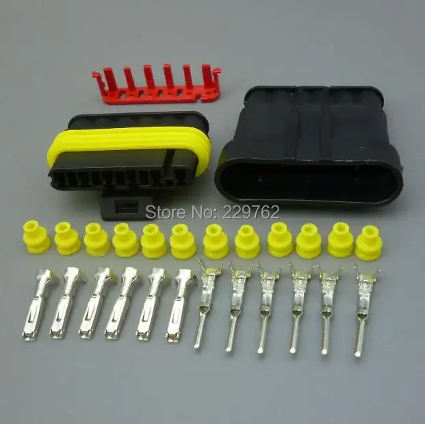 Shhworldsea Spedizione Gratuita 50Set Kit 1.5mm Auto Camion 6 Pin Way Spina Connettore Impermeabile