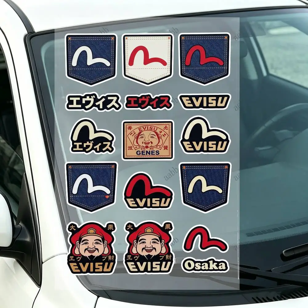 E-EVISU Custom Motorcycle Sticker Kit Reflective Decal Set For Helmet Tank Fairing Body Graphics