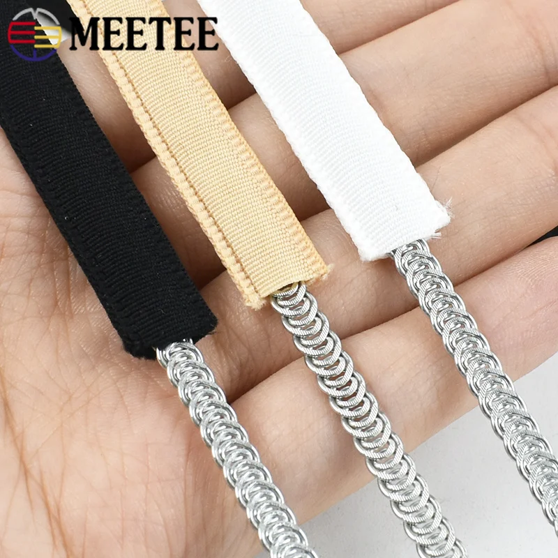10-30Meters 10mm Tubular Webbing Tape Corset Boning Channel Bra Underwire Casing Swimsuit Lingerie Bridal Gown Protective Sewing
