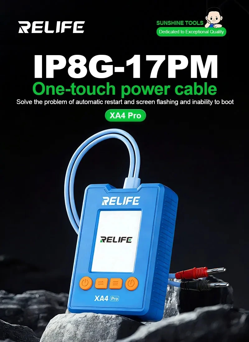 RELIFE XA4 Pro Power Boot Cable for iPhone 8G-17PM 2 Inch Display with Data Detection for Mobile Phone Repair Motherboard Test