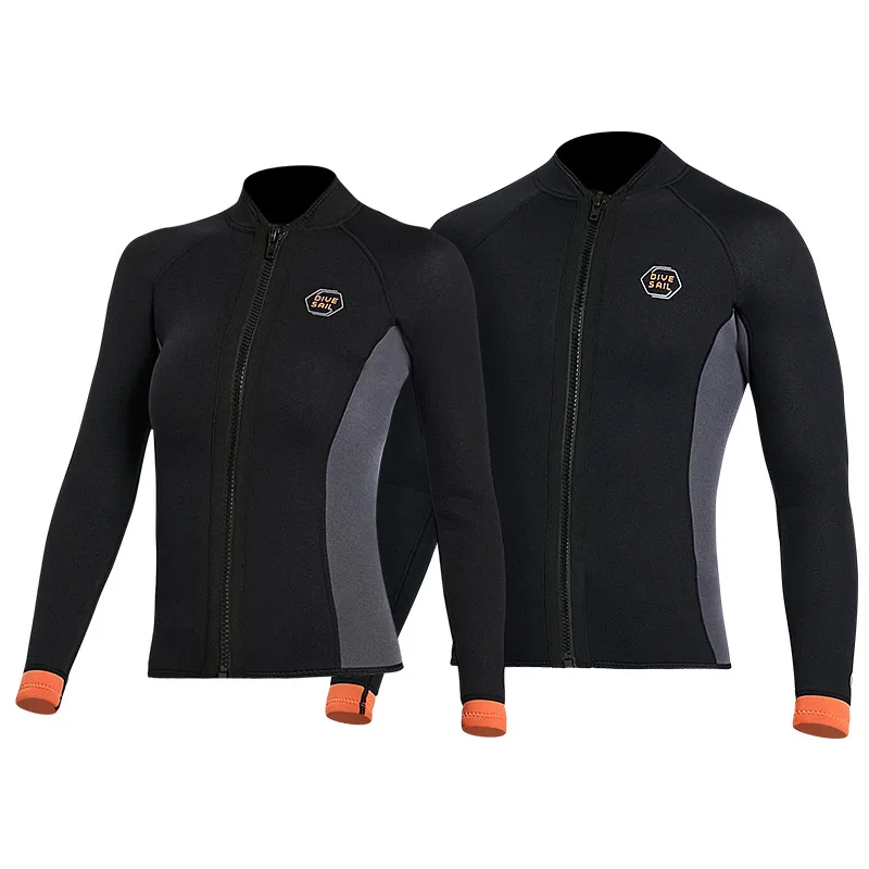 DIVE & SAIL – combinaison de plongée en néoprène, 3mm, pour hommes et femmes, veste, pantalon, professionnel