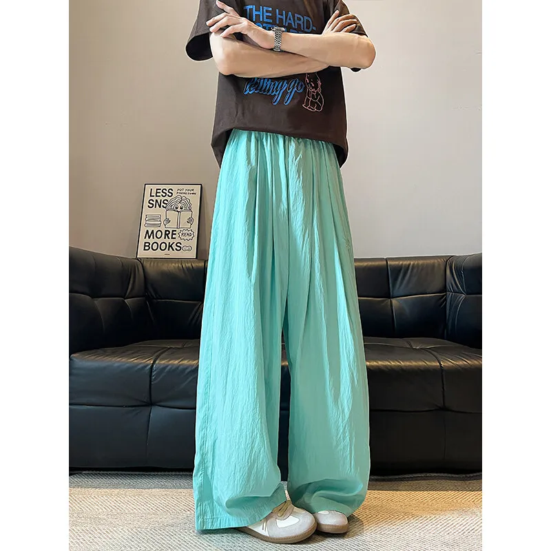 

Lightweight Sun Protection Wide Leg Pants Breathable Summer Trousers with Elastic Waist Comfortable Stretch Outdoor Bottoms 8XL