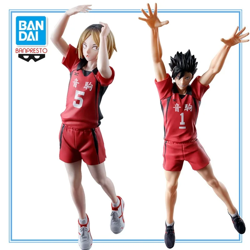 

В наличии Оригинальный BANDAI Banpresto Haikyuu! Фигурки героев аниме Kozume Kenma Tetsurou kuroposing, ПВХ, игрушки, подарки