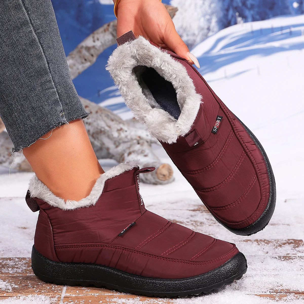 Botas Cortas de Invierno Modernas y Cómodas, Calzado Resistente al Frío, Perfecto para Compras en la Ciudad y Paseos de Fin de Semana