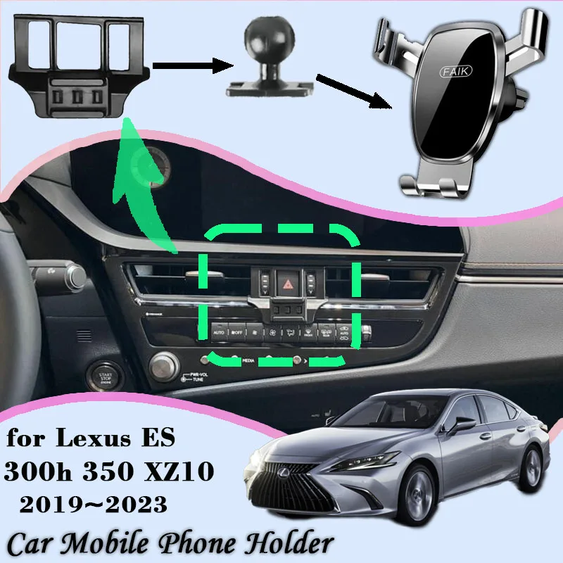 

Mobile Phone Holder for Lexus ES 300h 350 XZ10 2021~2023 Air Vent Clip Tray Cell Stand GPS Navigation Support Car Accessories