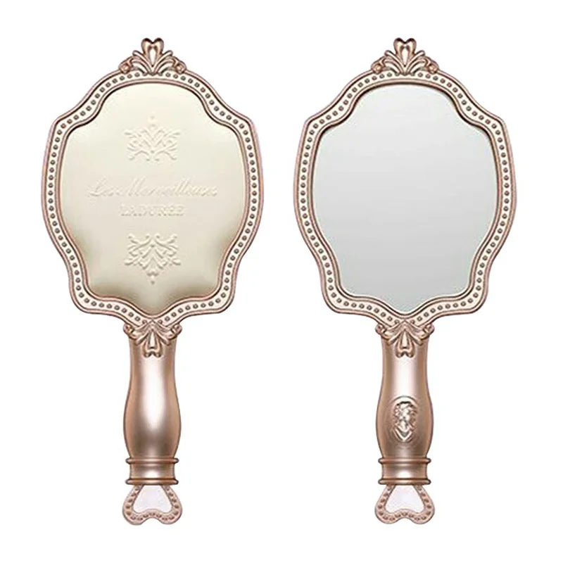 Girls Cosmetic Vintage Vanity Mirror Princess Mini Make-up Hand Held  Makeup   Unique Gift for Girl