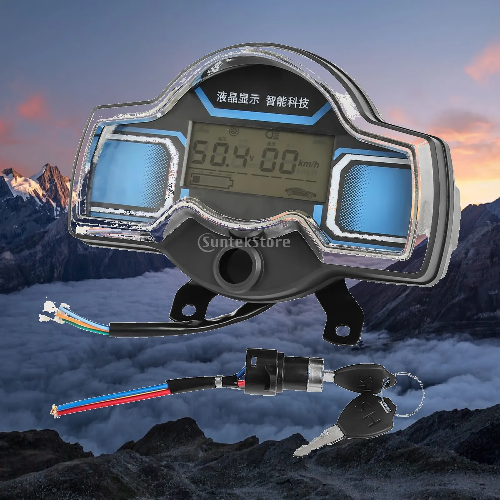 48-72V Electric Tricycle Dashboard Speedometer Waterproof Universal Digital Display Dustproof Electric Tricycle Gauge