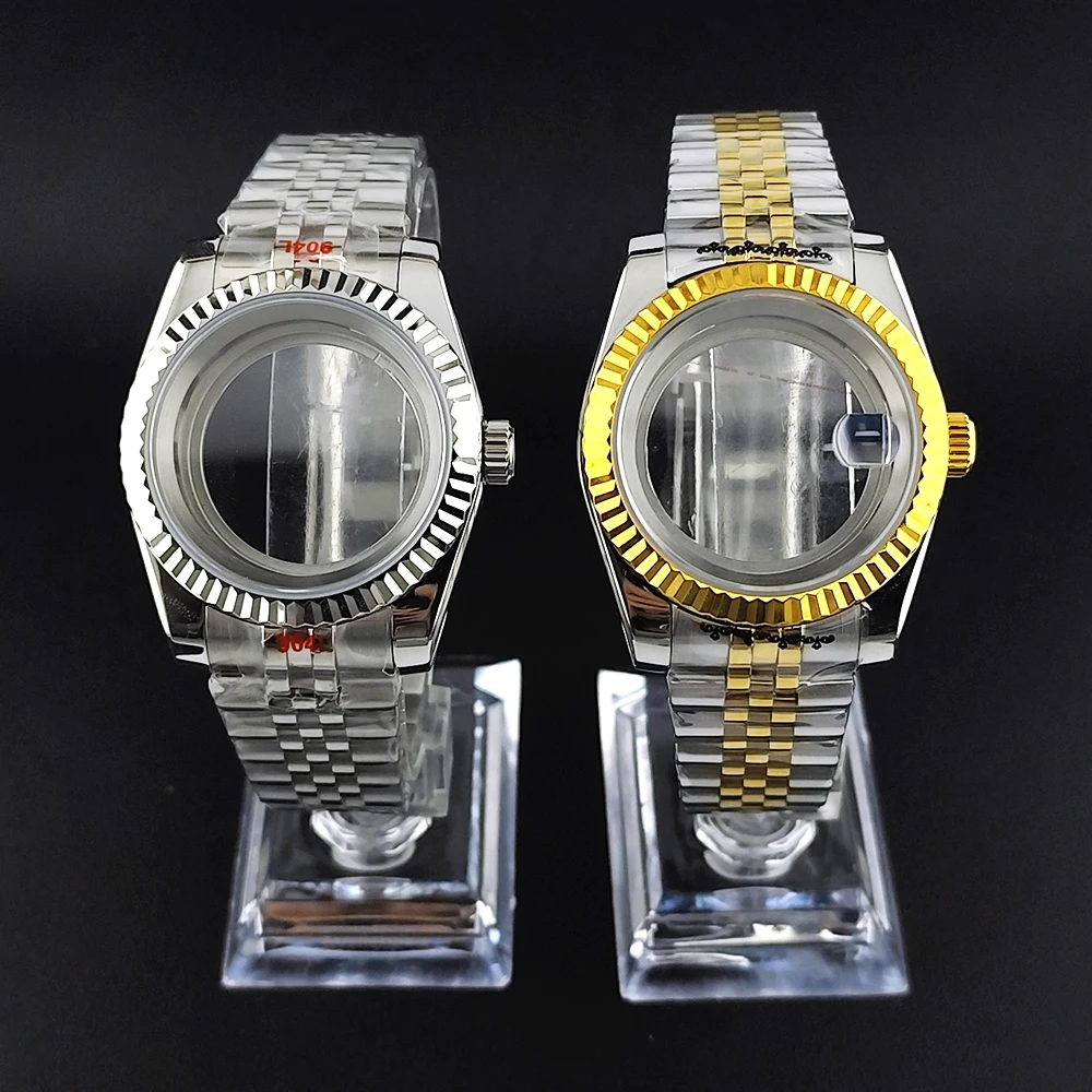 NH35-Gehäuse, 36/39 mm, Edelstahlgehäuse, Herren-Automatikuhr, Saphirglas, geeignet für NH35-Uhrwerk, Uhrenzubehör