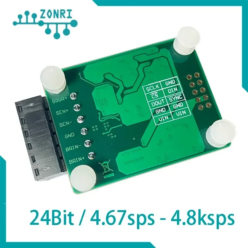 AD7190 24Bit ADC strain acquisition module/pressure acquisition module/strain bridge