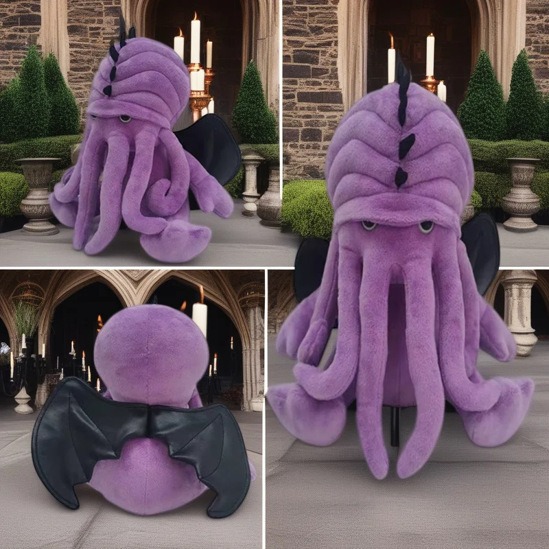 Cthulhu Octopus Plush Toy Cuddly Spooky Gothic Halloween Party Table Centerpiece Home Display For Kids And Fans Birthday Gift