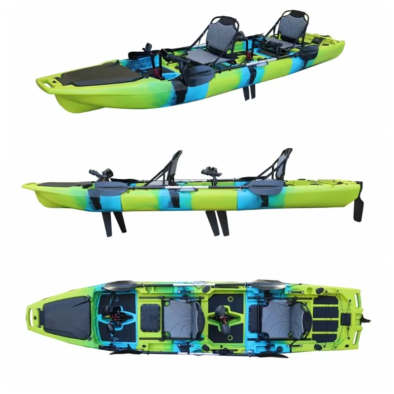 Vicking 2 Person Modular Pedal Fishing Kayak Vicking Detachable Folding Kayak HDPE Canoe for Adults