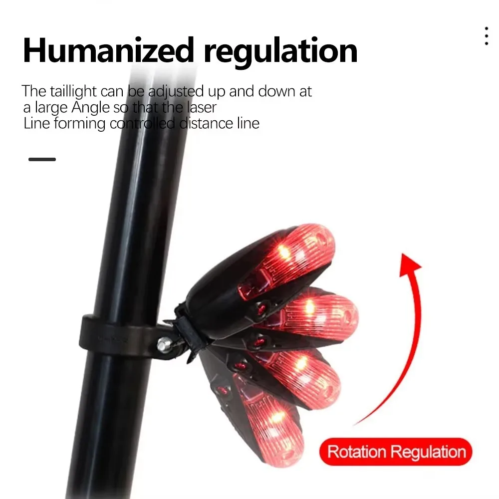 ضوء خلفي فائق السطوع للدراجة، تحذير للسلامة، إضاءة زاوية واسعة، ضوء خلفي لركوب الدراجات، أوضاع متعددة سهلة التركيب