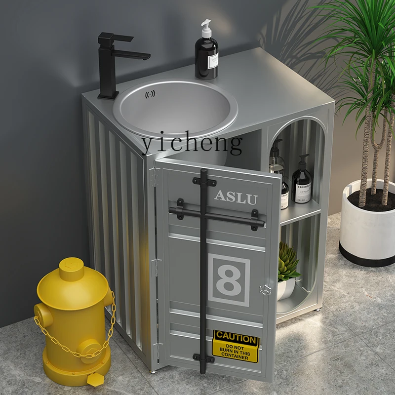 HTcolumn wash basin cabinet commercial creative container now simple balcony basin Ready to ship and purchase with peace of mind