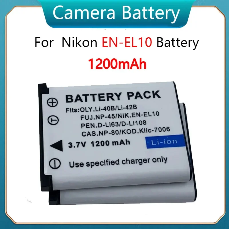 1200mAh Replacement Battery NP-45 FNP-45 NP-45A Camera Battery For Nikon EL10 battery S60 S80 S200 S210 S220 S230 S700