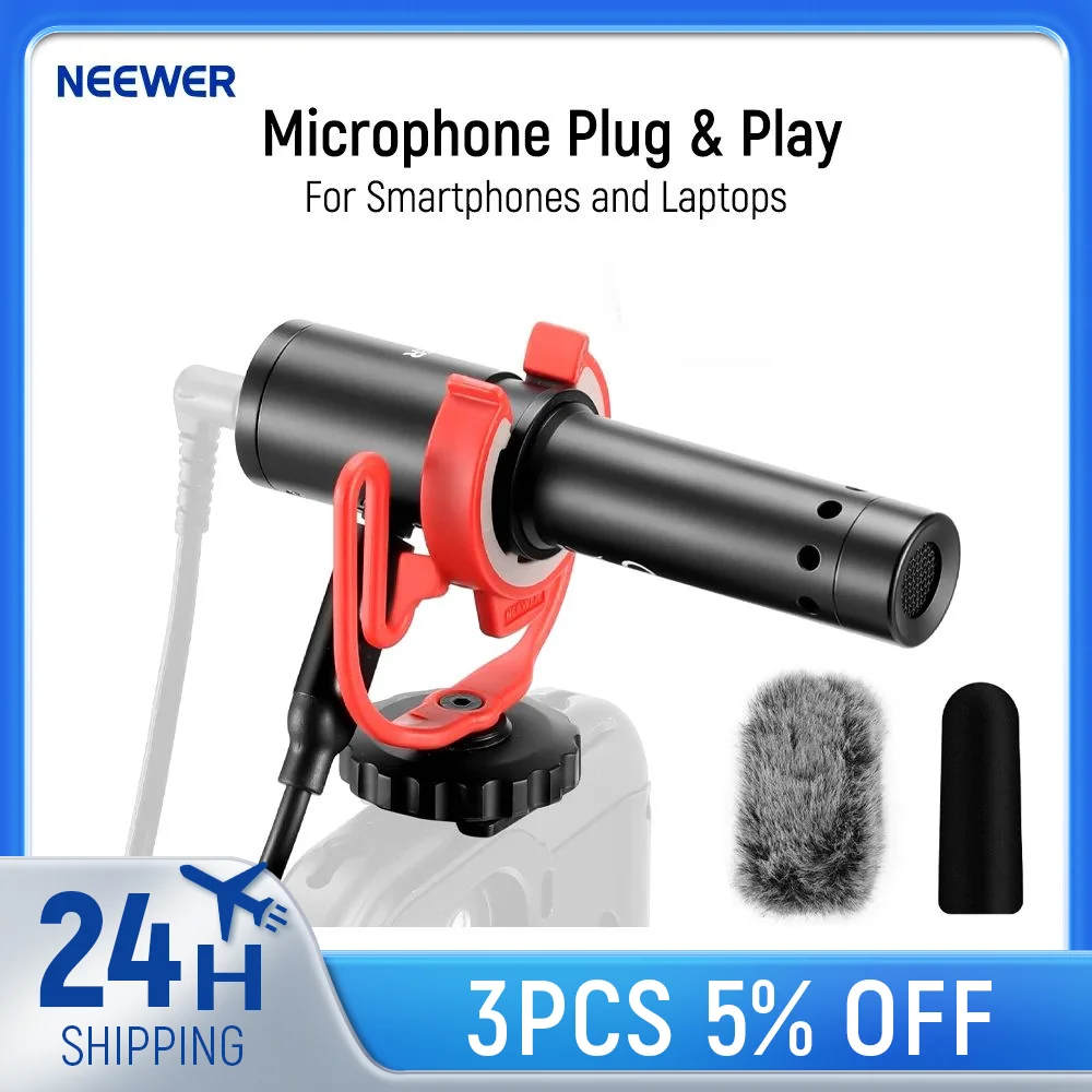 

Neewer Microphone Plug & Play, USB C Digital Output Noise Canceling High Sensitivity Cardioid Microphone with Shockmount